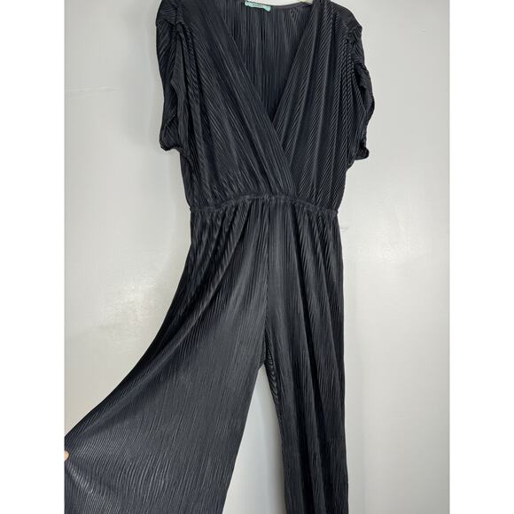 Karlie Womens Pull Up V-Neck Short Sleeve Dark Gray Jumpsuit Size M-L - Picture 2 of 7